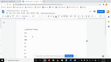 how to put superscript in equation google docs