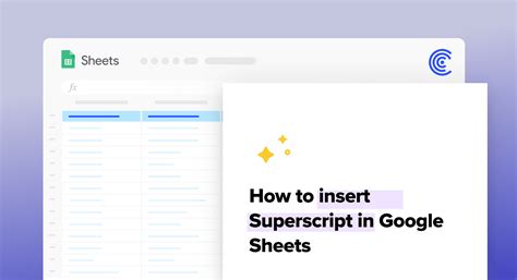how to put superscript in google sheets
