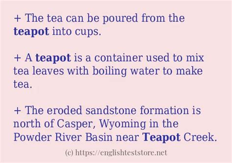 How To Put Teapot In A Sentence