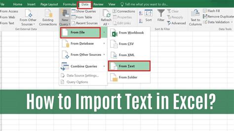 how to put text file into excel