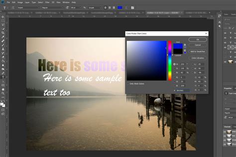 how to put text in text photoshop
