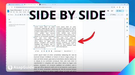 how to put text on the side of an image google docs