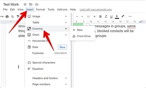 how to put text over image in docs