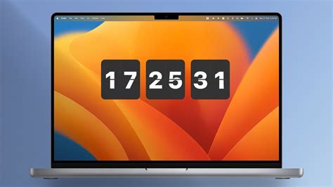 how to put time on mac desktop