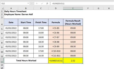 how to put time value in excel