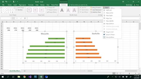 How To Put Two Bar Graphs Side By Side In Excel