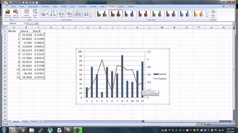 how to put two sets of data on one graph in excel