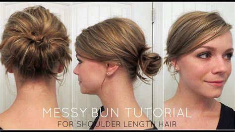  79 Popular How To Put Up Shoulder Length Hair In A Messy Bun For Long Hair