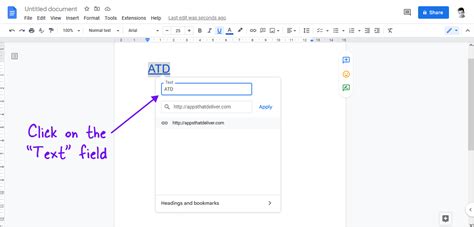 how to put url in docs