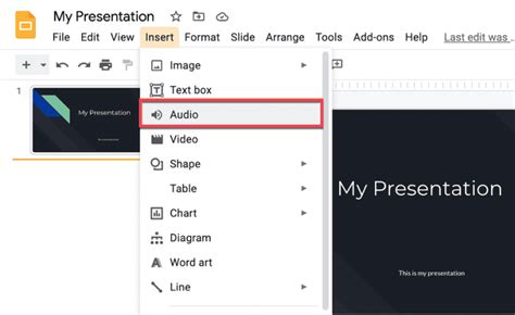 how to put voice into google slides