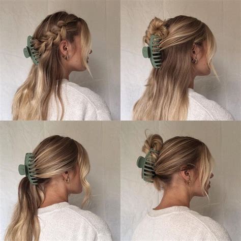Fresh How To Put Your Hair Half Up In A Claw Clip Hairstyles Inspiration
