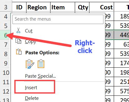 how to quickly insert rows in sheets