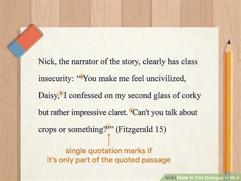 how to quote dialogue from a book in mla format