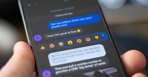 how to react to a text message on android