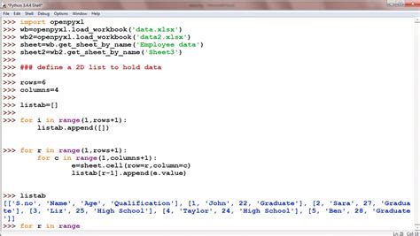 how to read and write data from excel in python