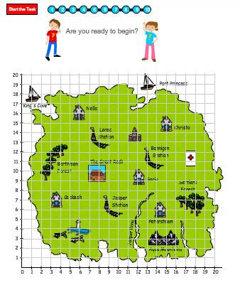 how to read coordinates on a map for kids