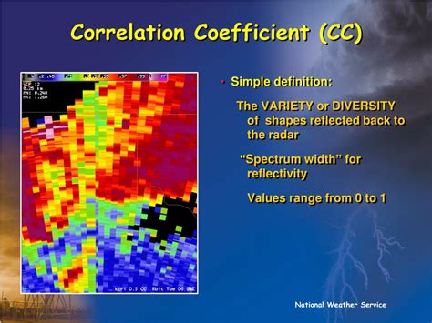 how to read correlation coefficient radar