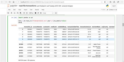 how to read csv file in python pandas in jupyter