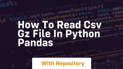 how to read csv gz file in python pandas