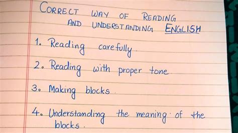 how to read english language