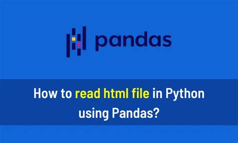 how to read html file in python using pandas