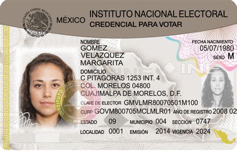 how to read instituto federal electoral card