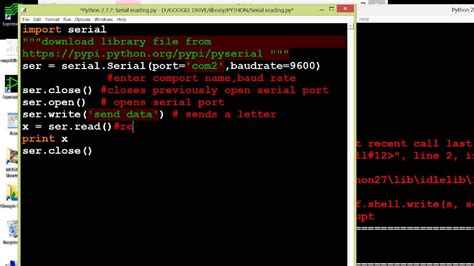 how to read serial data in python
