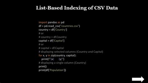 how to read specific data from csv file in python