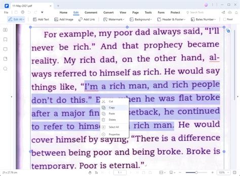 how to read text from pdf