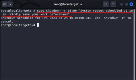 how to reboot linux via terminal