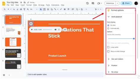 how to record audio presentation on google slides