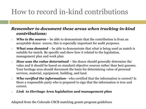 How To Record In Kind Contributions
