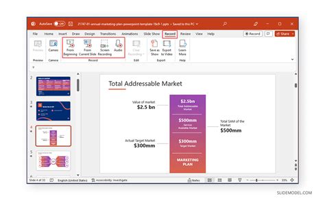 how to record presentation on powerpoint app
