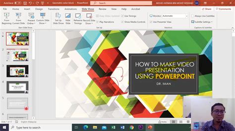 how to record presentation on powerpoint with face on ipad