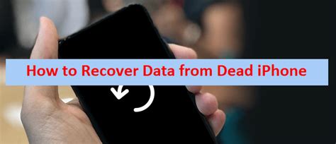 how to recover data from dead iphone without backup