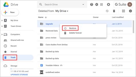 how to recover deleted document in google docs