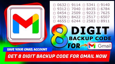 how to recover gmail 8 digit backup code