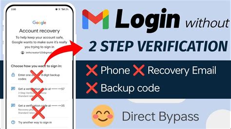 how to recover gmail account without sending verification code