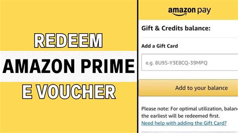 how to redeem amazon prime voucher code