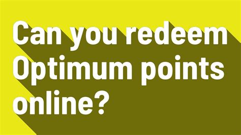 how to redeem optimum points
