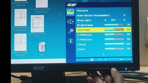 how to reduce brightness on acer monitor