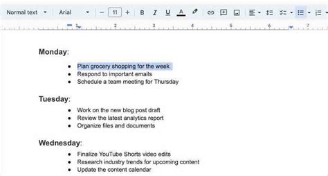 how to reduce bullet indent in google docs
