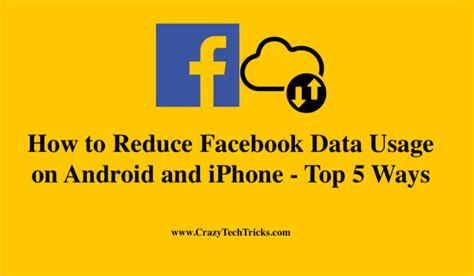 how to reduce facebook data usage on iphone