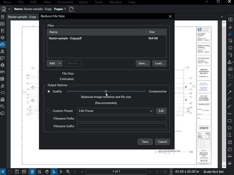 how to reduce file size of pdf in bluebeam