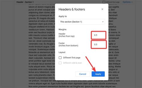 how to reduce header in google docs