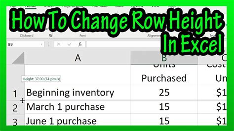 how to reduce row size in excel