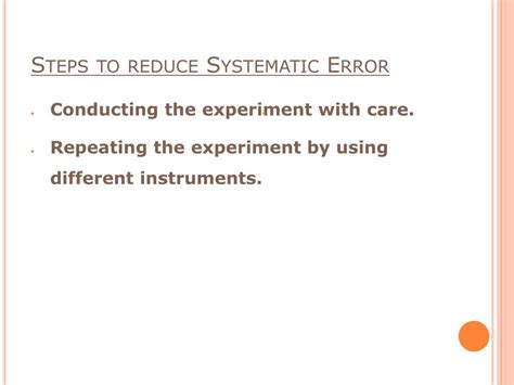 how to reduce systematic errors