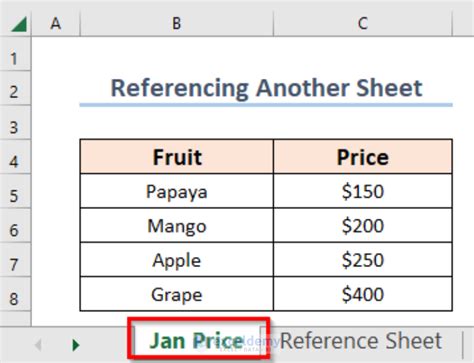 how to reference a number in excel from another sheet