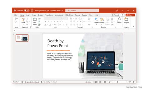 how to reference a picture in a powerpoint apa