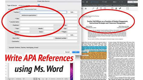how to reference using apa style in word